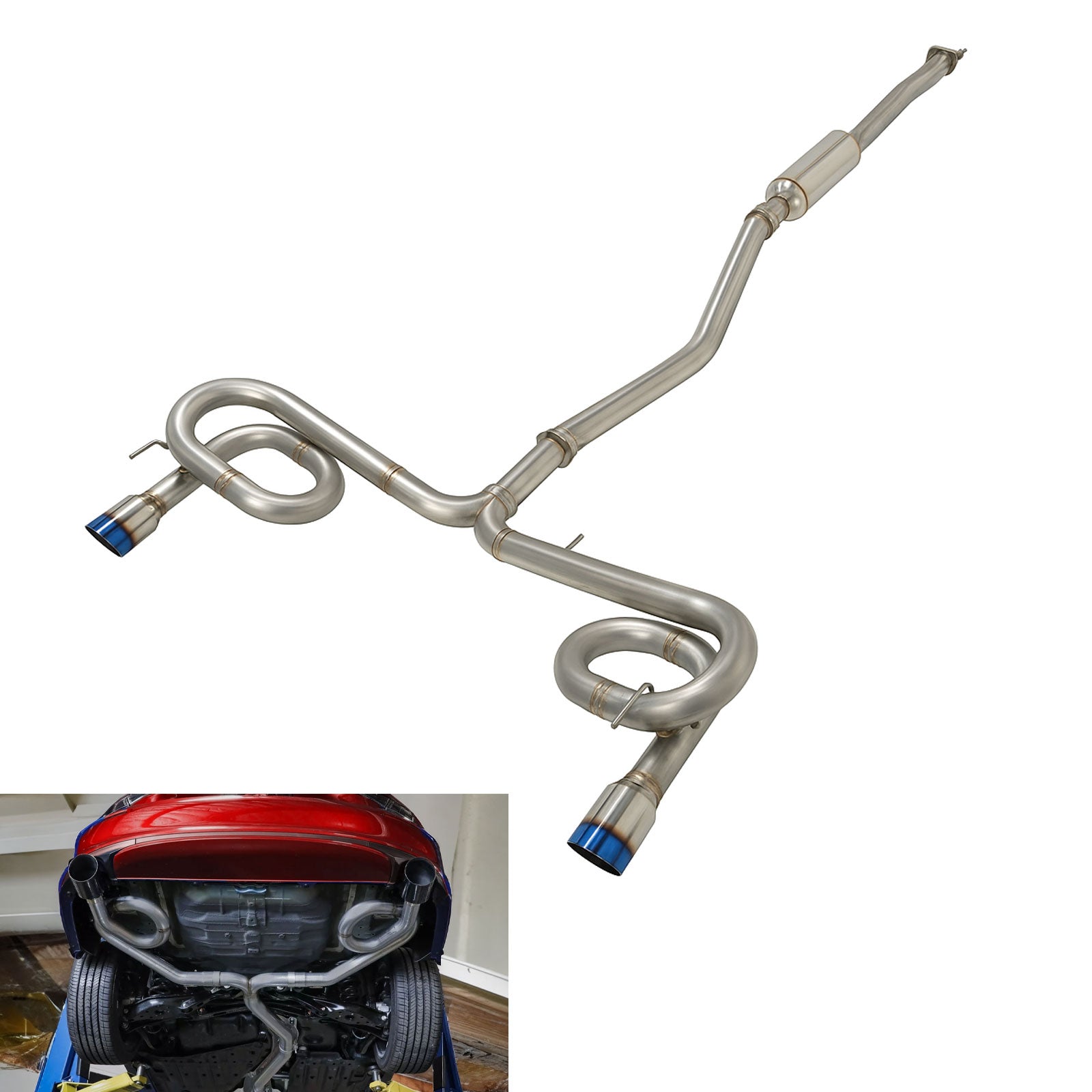 Exhaust for 2022+ Civic Sport Sedan Burnt Tips 2.0 FE2 2.5" Catback Exhaust