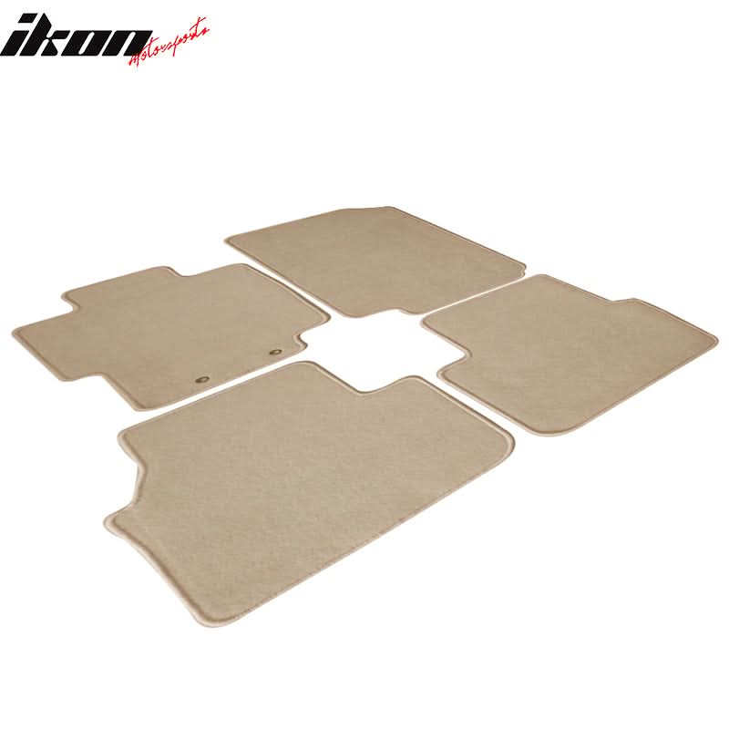 Car Floor Mat for 2004-2008 Acura TL Beige Carpet 4PC Nylon