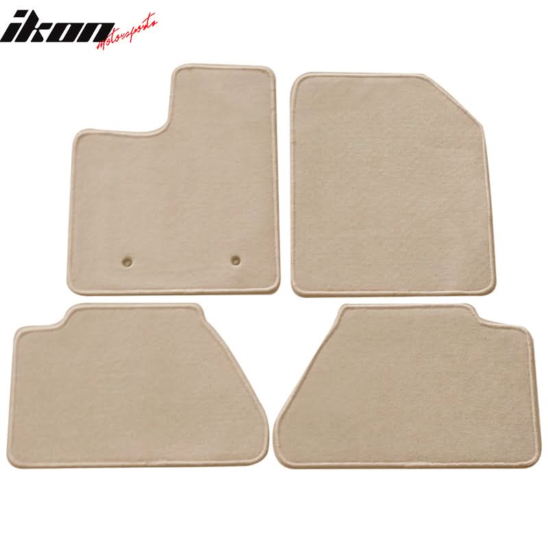 Car Floor Mat for 2007-2013 Ford Edge Beige Carpet 4PC Nylon