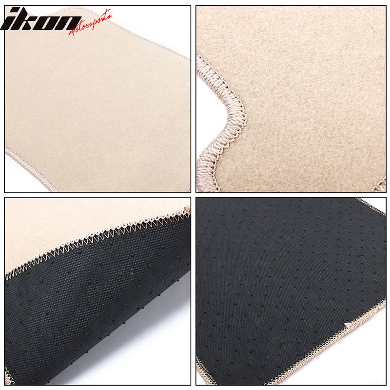 Car Floor Mat for 2007-2013 Ford Edge Beige Carpet 4PC Nylon