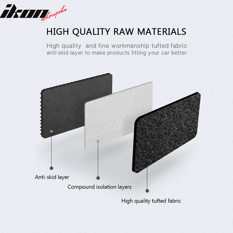 Car Floor Mat for 2014-2016 Scion tC Black Carpet 4PC Nylon
