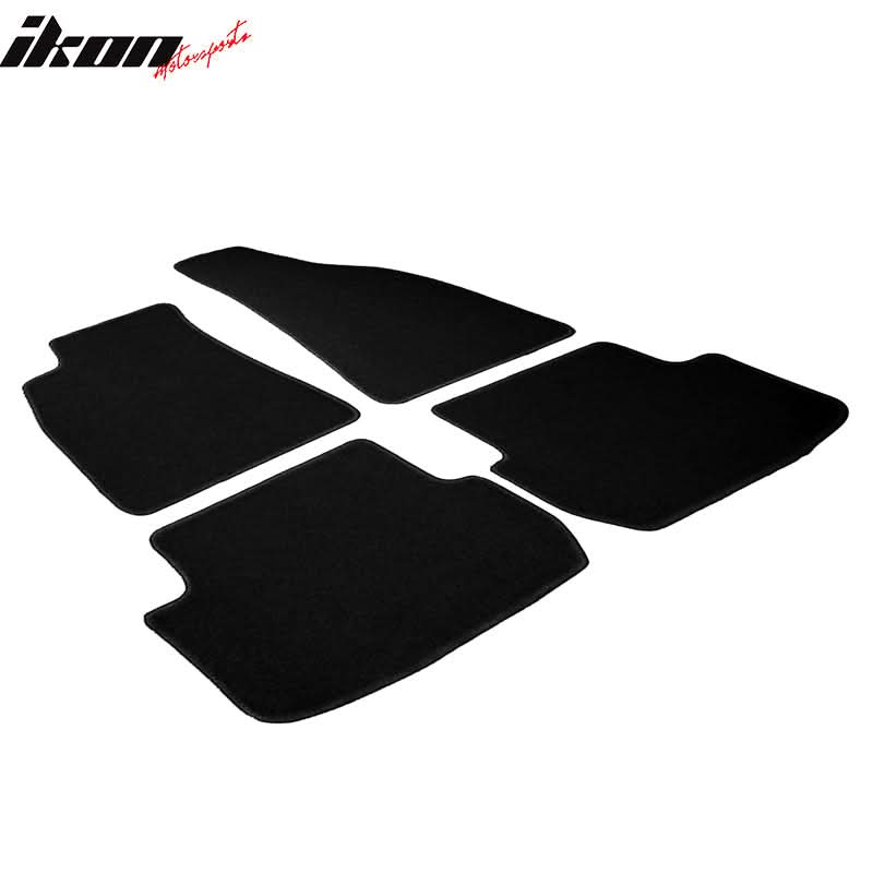Car Floor Mat for 2002-2004 Audi A4 Black Carpet 4PC Nylon
