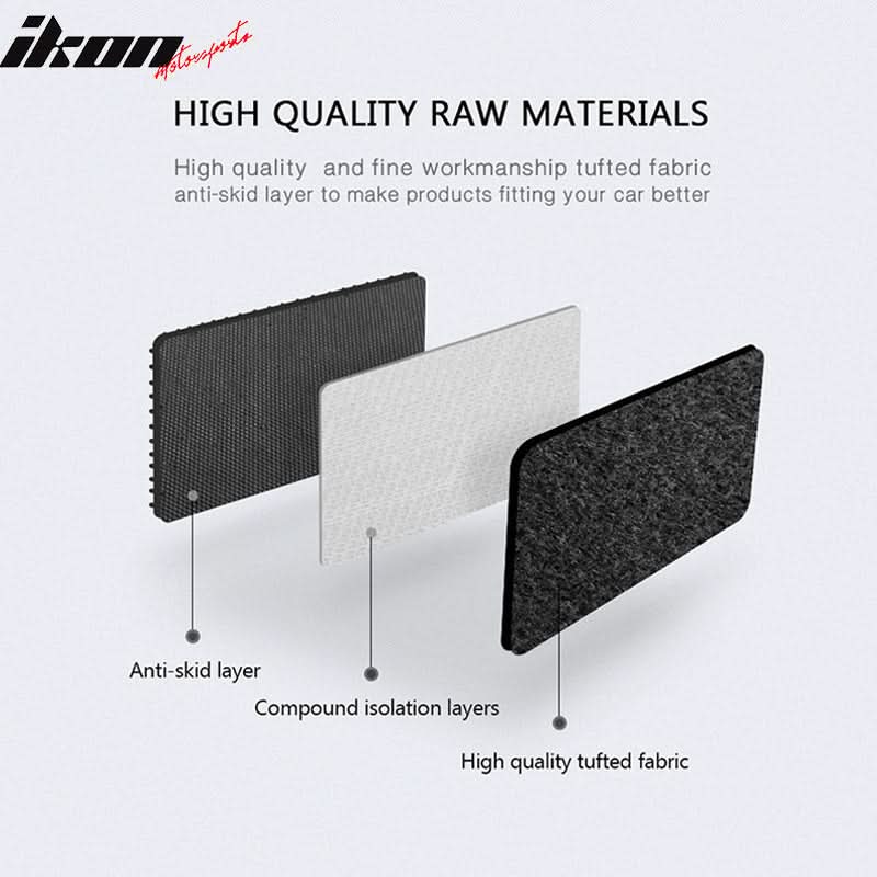 Car Floor Mat for 1984-1991 BMW 3 Series Coupe Black Carpet 4Pcs