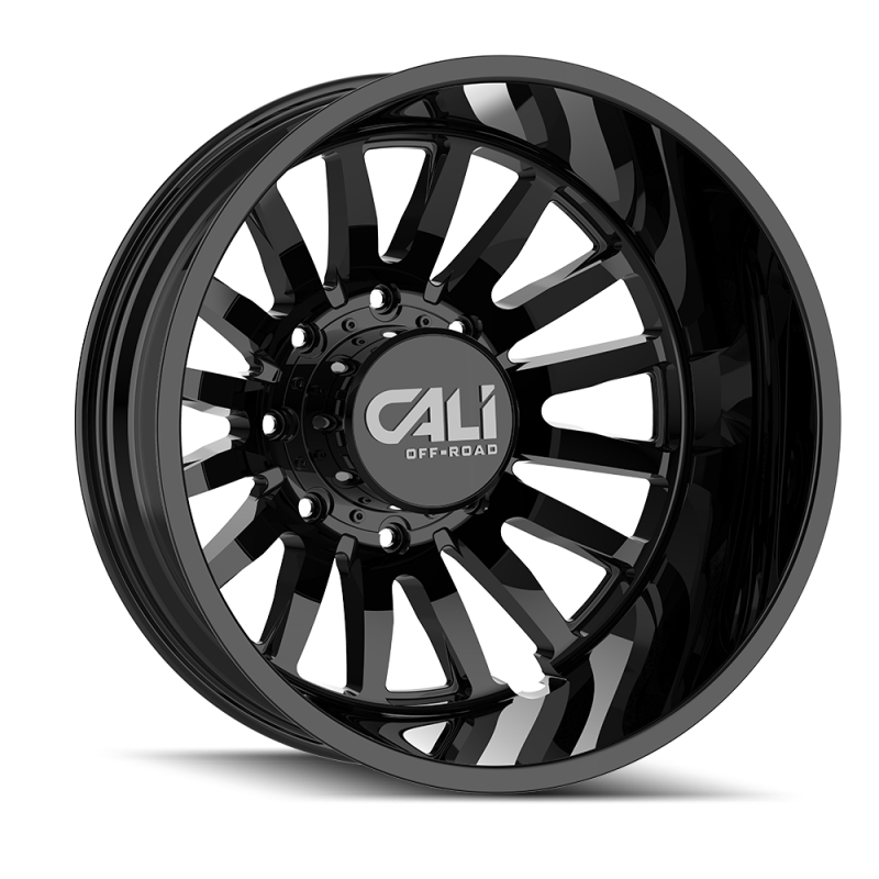 Cali Off-Road 9110D Summit Dually 22x8.25 / 8x200 BP / -232mm Offset / 142mm Hub Gloss Black Wheel 9110D-22877GBR232