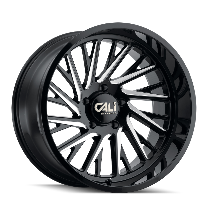 Cali Off-Road 9114 Purge 24x14 / 8x165.1 BP / -76mm Offset / 125.2mm Hub Gloss Black Milled Wheel 9114-24481BM