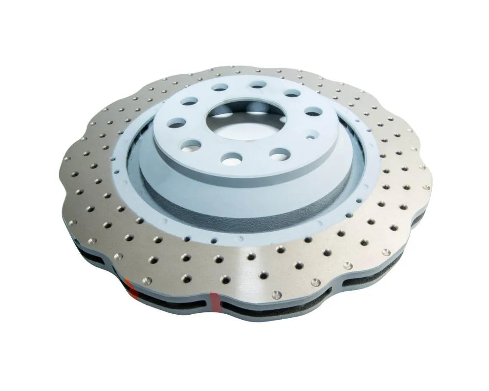 DBA 4000 Series Drilled Rotor w/ Silver Hat - Rear Volkswagen GTI 2014-2021