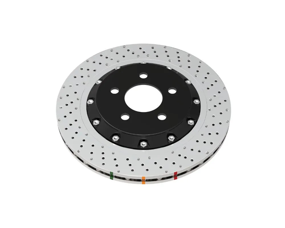 DBA 5000 Series Drilled Rotor w/ Silver Hat - Front Nissan GT-R Nismo 2015-2021