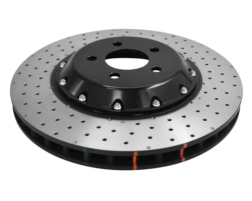 DBA 5000 Series Drilled Rotor w/ Black Hat - Front Ford Mustang GT Perf Package 2015-2020