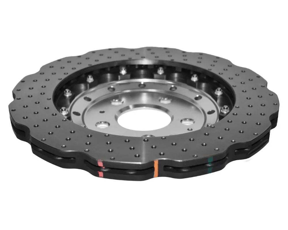 DBA 5000 Series Drilled Wavy Rotor w/ Silver Hat - Rear Audi RS5 2013-2016