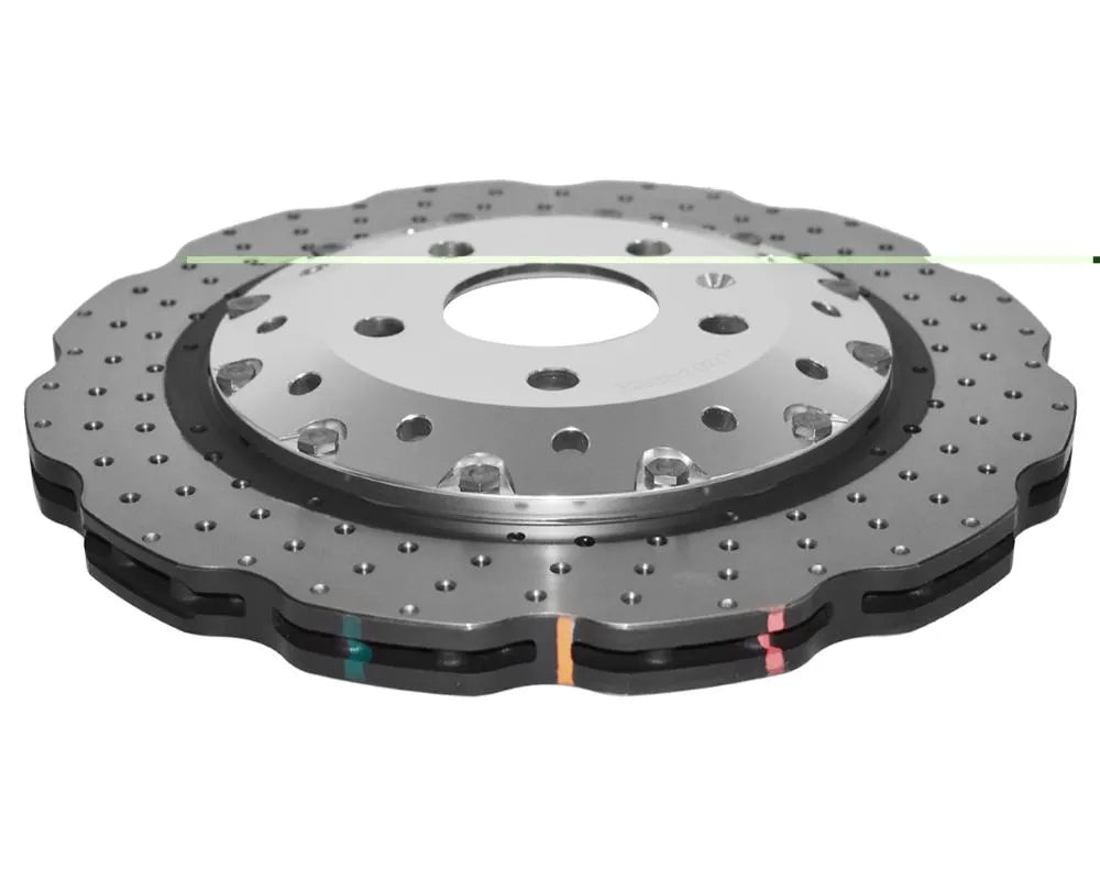DBA 5000 Series Drilled Wavy Rotor w/ Silver Hat - Rear Audi RS5 2013-2016