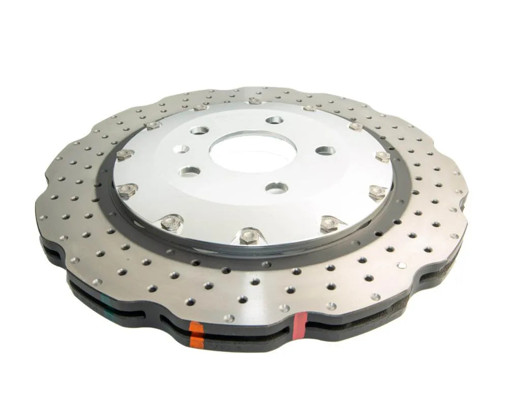 DBA 5000 Series Drilled Wavy Rotor w/ Silver Hat - Rear Audi RS5 2013-2016