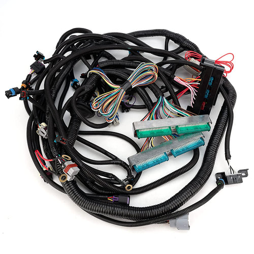 4L80E DBW Engine Wiring Harness Standalone for 2003-2007 Compatible with Drive by Wire LS Engines 4.8 5.3 6.0 Green/Blue PCM & MULTEC/Delphi Fuel Injector
