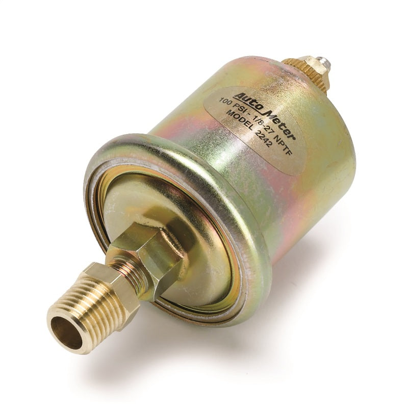 AutoMeter Gauge Dual Fuel & Oilp 3-3/8in. 0 Ohm(e) to 90 Ohm(f)& 100PSI Elec Arctic White 1324