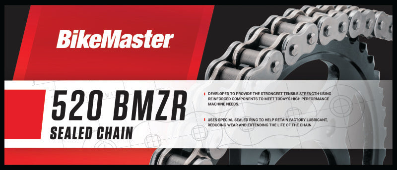 BikeMaster 520x120 BMZR Z-Ring Chain - Chrome/Chrome 197403
