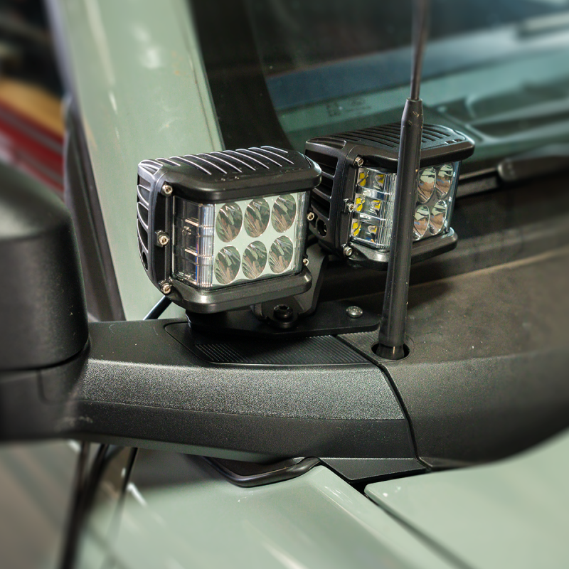 Cali Raised LED Cali Raised 2021+ Ford Raptor Ditch Light Mount Kit - 2 3X2 18W Amber Led Pods/2 3X2 18W CR4030