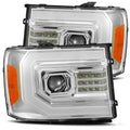 AlphaRex 07-13 GMC 1500HD PRO-Series Projector Headlights Plank Style Chrm w/Activ Light/Seq Signal 880604 *Discontinued