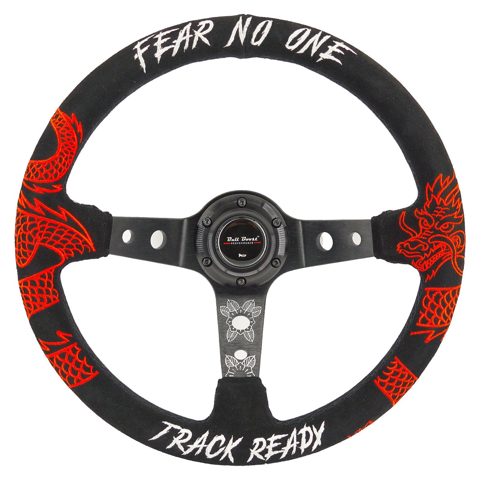 Universal Track Ready 350mm 3" Deep Dish 6-Bolt Steering Wheel | 150 Entries
