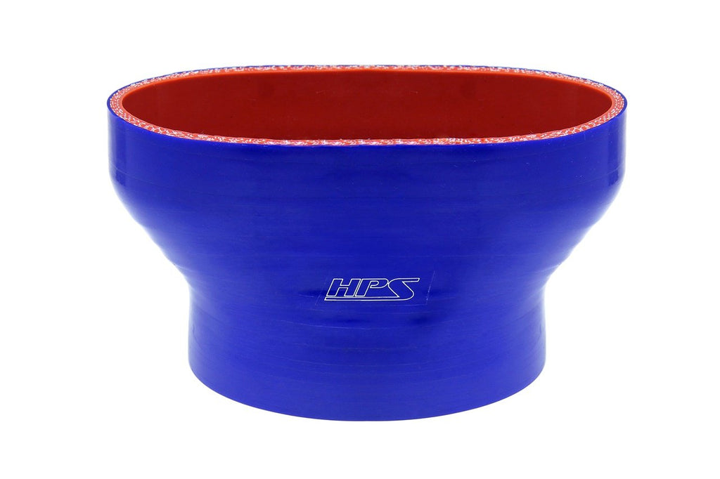 HPS Performance Products HPS Oval to Round Silicone Reducer Coupler Hose for Ford Mustang GT / GT500 Throttle Body, High Temp Reinforced