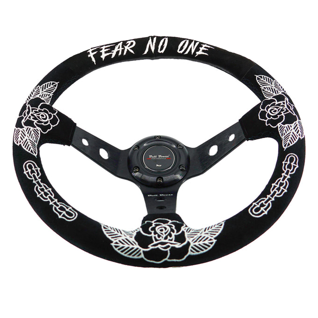 BW Rose Deep Dish Steering Wheel + Short Hub Adapter Kit For Honda Acura
