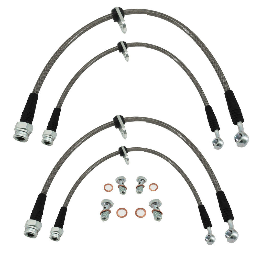 Stainless Steel Front & Rear Brake Line Kit for 96-00 Honda Civic w/rear disc EK