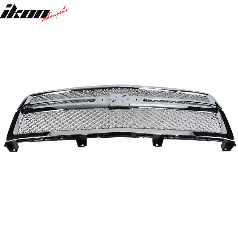 2014-2015 Chevy Silverado 1500 B Style Silver Front Bumper Grille ABS