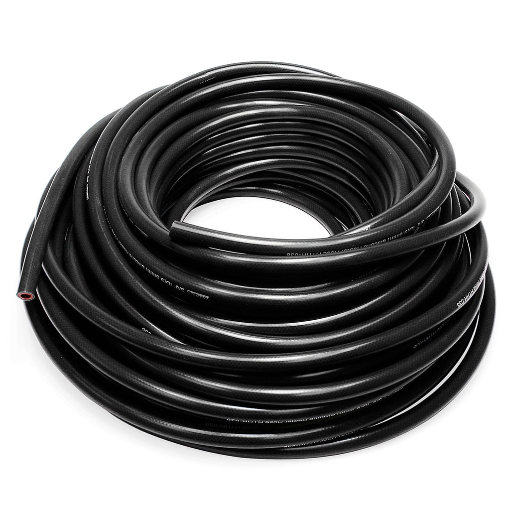 HPS High Temp 1" ID (25mm) Reinforced Silicone Heater Hose Black - 100Feet