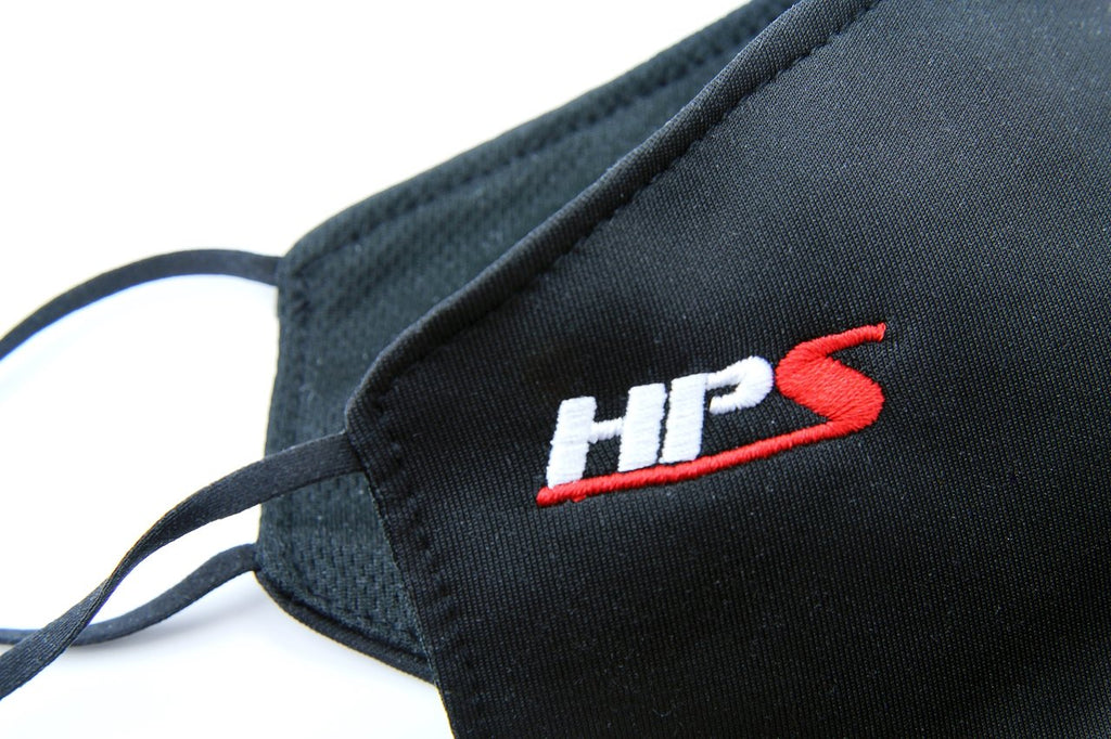 HPS Performance Washable Face Mask Black - 2 Pieces Pack
