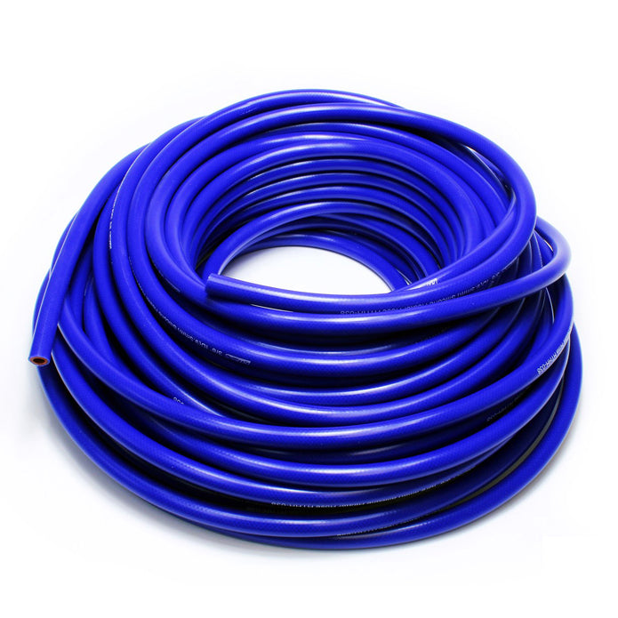 HPS High Temp 1/2" ID (13mm) Reinforced Silicone Heater Hose Blue - 50 Ft