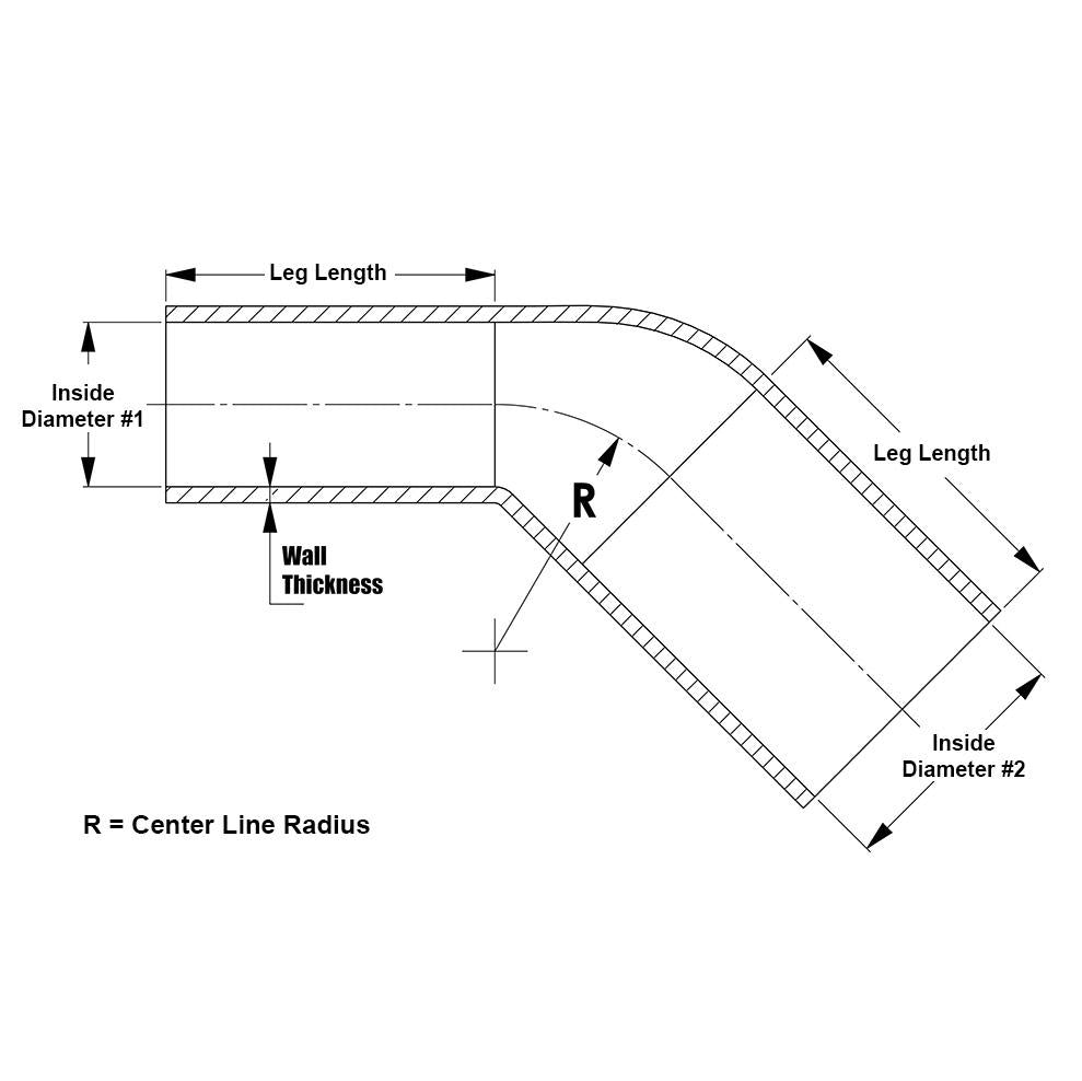 HPS 5/8" - 1-1/2" ID, Silicone 45 Degree Elbow Reducer Coupler Hose, High Temp 4-ply Reinforced, Blue, 16mm - 38mm ID