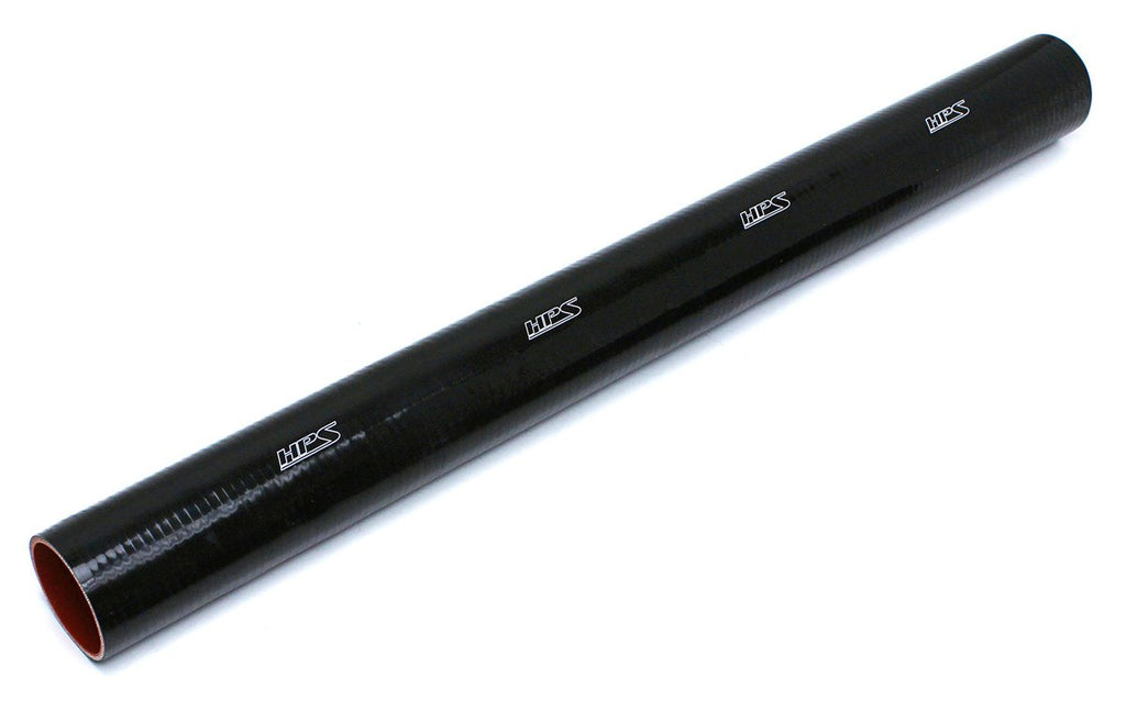 HPS 1/2" ID, 3 Feet Length, Silicone Straight Coupler Coolant Tube Hose, High Temp 4-ply Reinforced, Black, 13mm ID