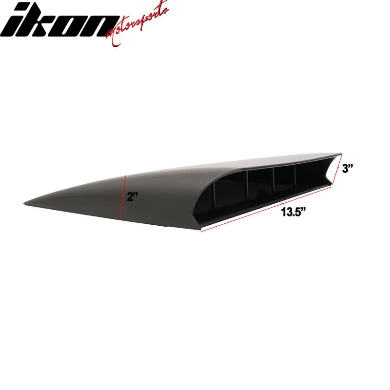 Universal Black Air Flow Hood Vent Scoop ABS