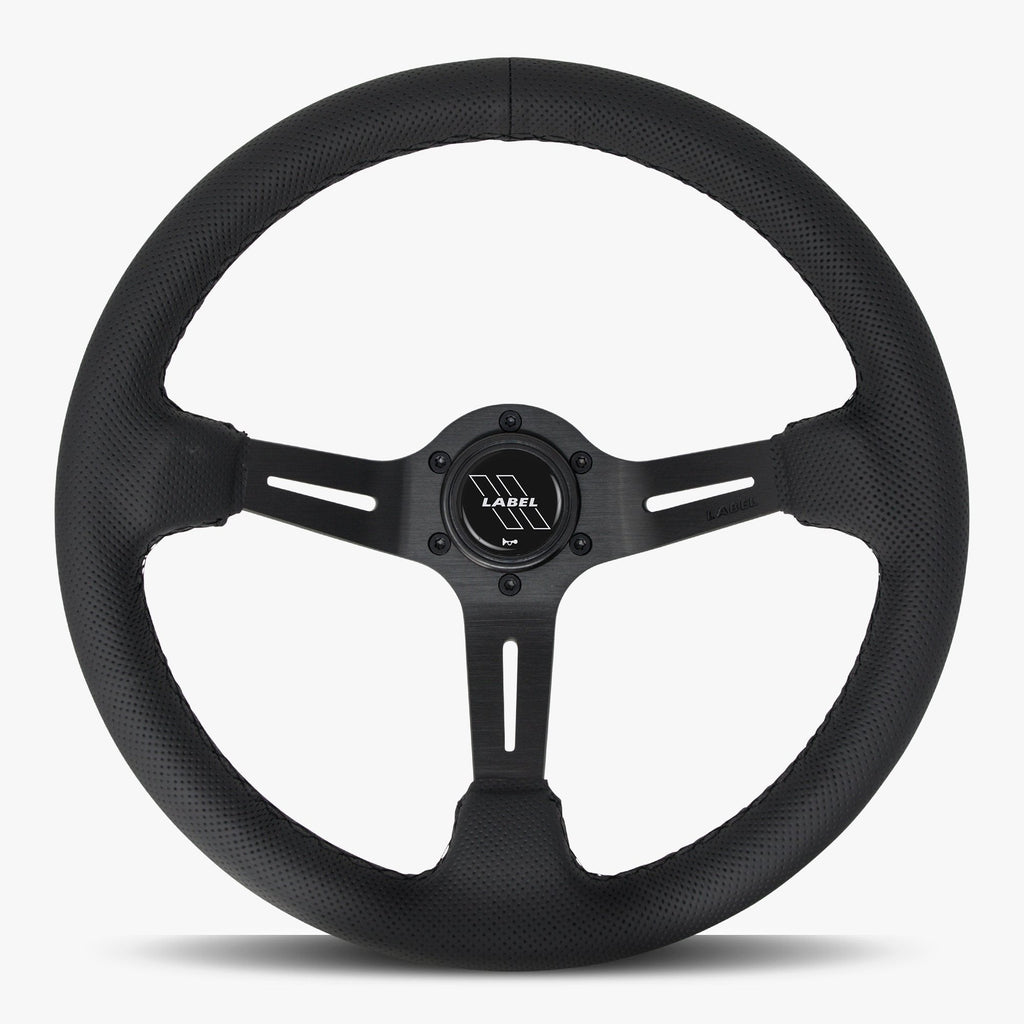 The Le Mans | Black Perforated Leather | Black Spoke | Black Stitch