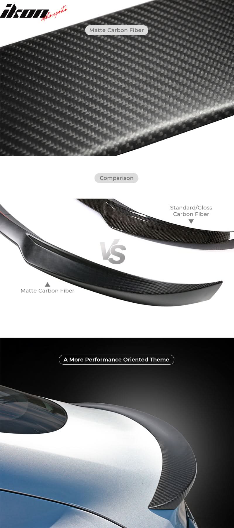 2008-2014 Benz C-Class W204 OE Style Roof Spoiler Wing Carbon Fiber