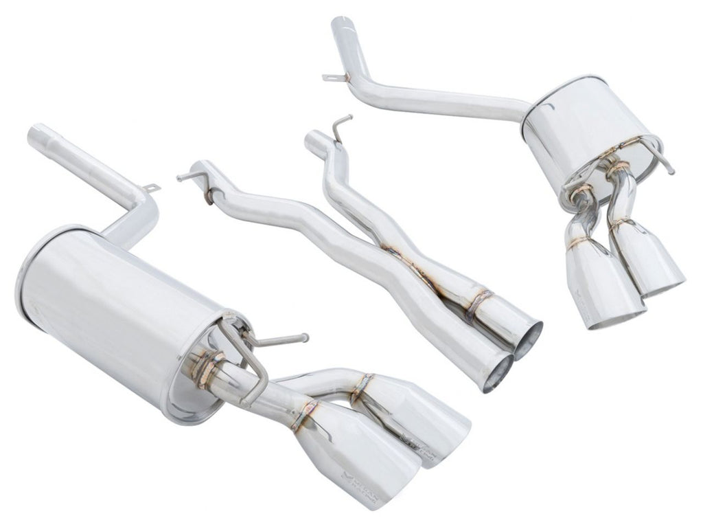 Megan Racing Axle Back Exhaust for 2012-2015 Mercedes Benz C63 AMG - Stainless Rolled Tips