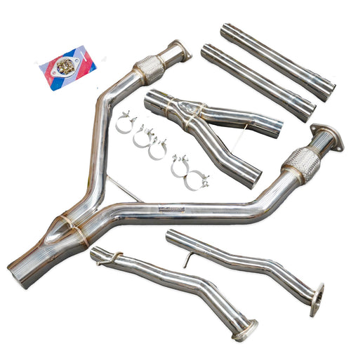 2.5" to 3" Y-Pipe Kit Stainless Steel for 2016-2023 Infiniti Q50 V37 V6 3.0L Twin Turbo