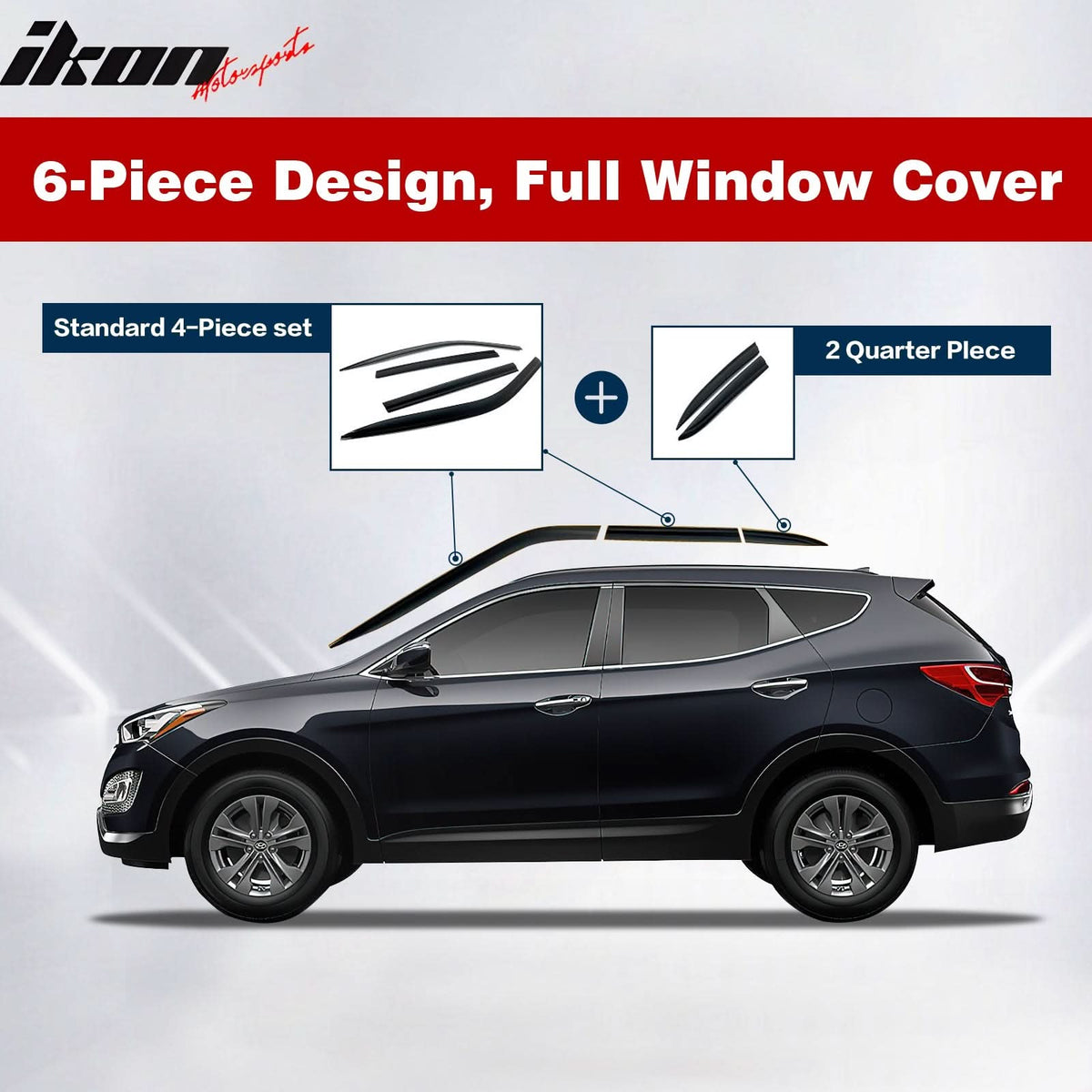 2015-2017 Toyota Camry Dark Smoke Window Visors Rain Sun Guard ABS