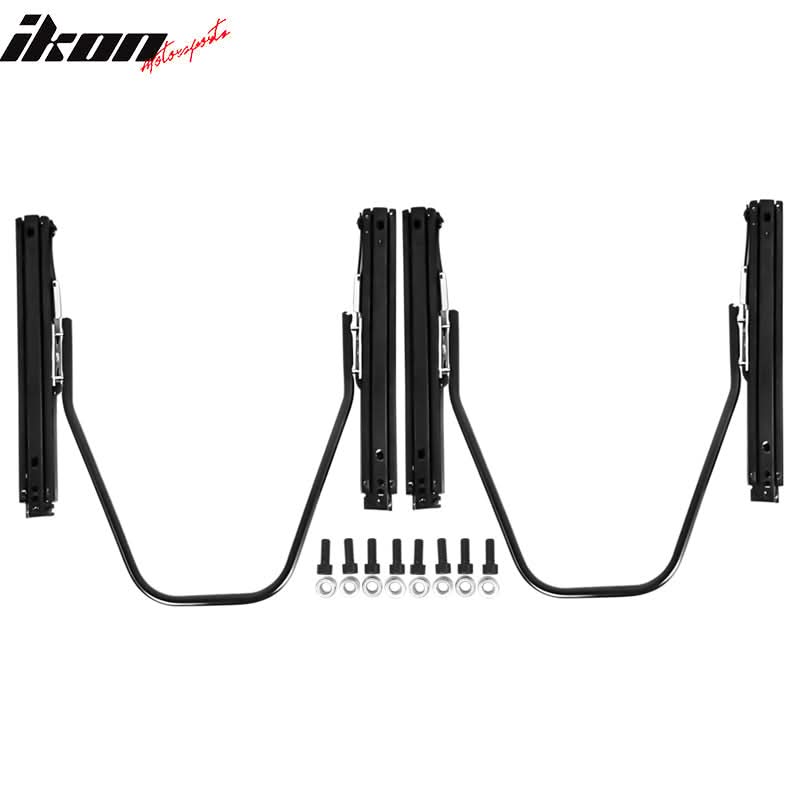 Universal Black Racing Seat with Dual Sliders PU Carbon Leather