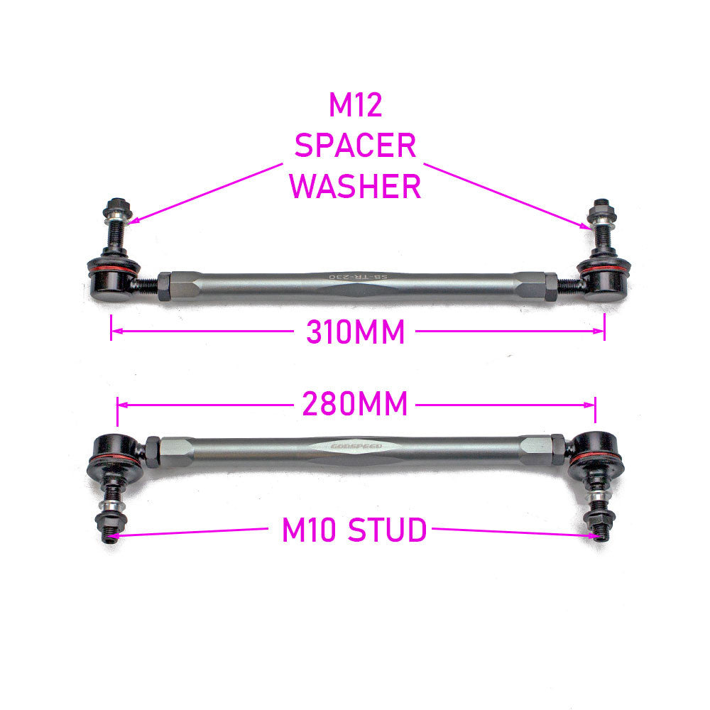 Godspeed Hyundai Veloster 2019-2023 Front Sway Bar Adjustable Links, OE Replacement