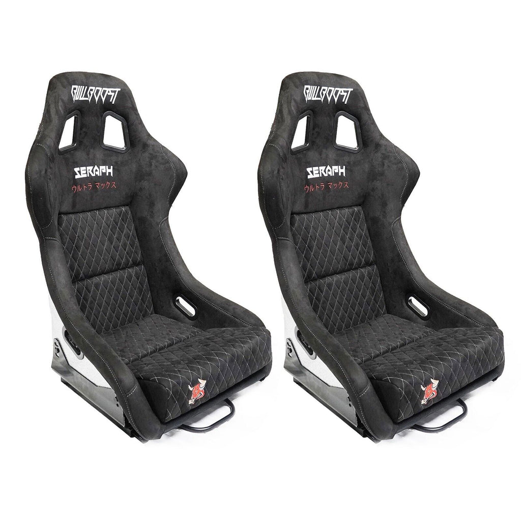 Bull Boost Adjustable Racing Lowered Ultra Max Bucket Seat w/ Seat Rails