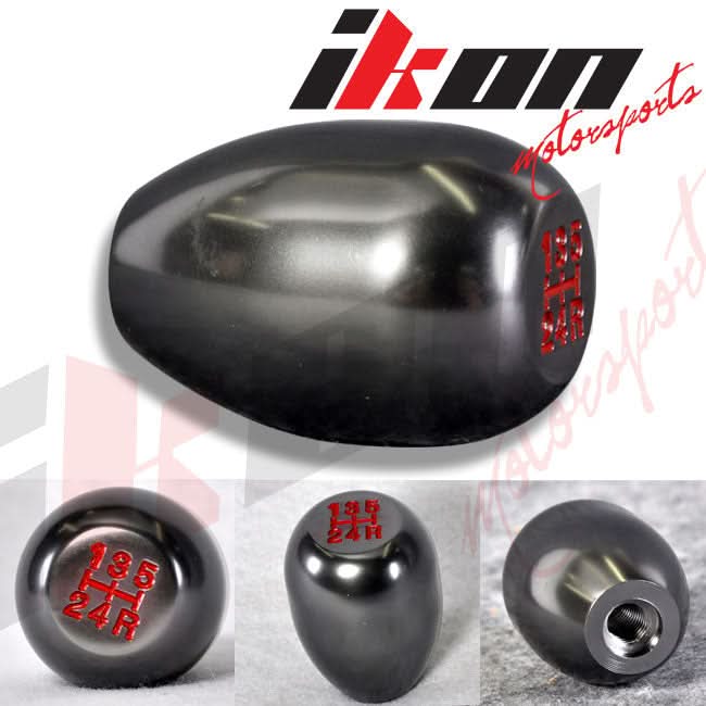 Gunmetal M12X1.75 Thread Manual T-R Style Gear Shift Knob 5 Speed JDM