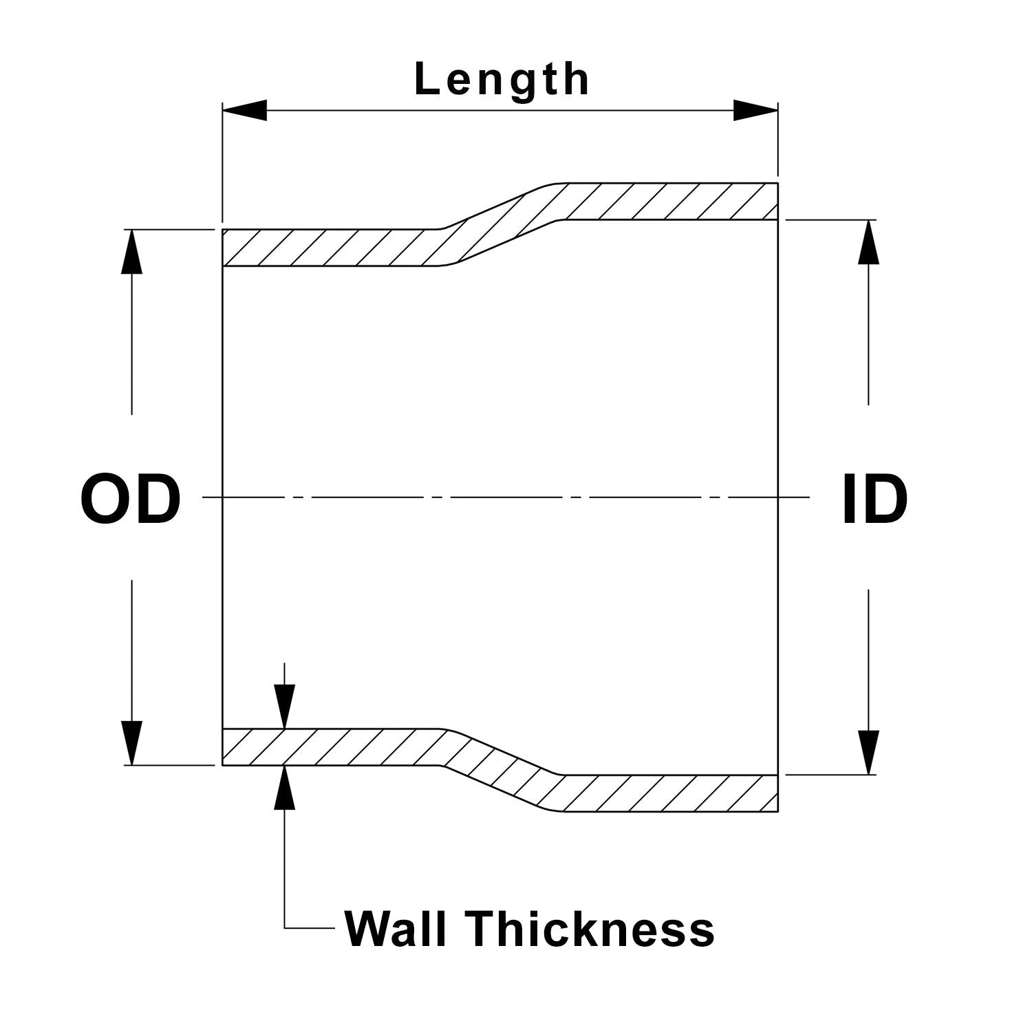 HPS Performance Products HPS 3" OD to 3" ID, 6061 Aluminum Slip Fit Transition Reducer Tube Joiner, 4" Long