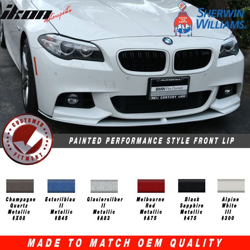 2011-2016Â BMW F10 5 Series P Style Painted Front Bumper Lip PP