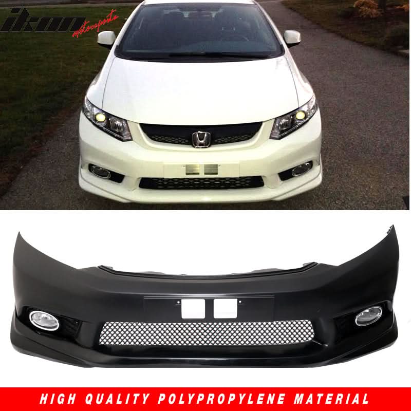 2012-2015Â Honda Civic 4Dr FB6 Front Bumper MD Lip Conversion Foglight