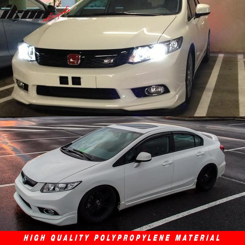 2012-2015Â Honda Civic 4Dr FB6 Front Bumper MD Lip Conversion Foglight