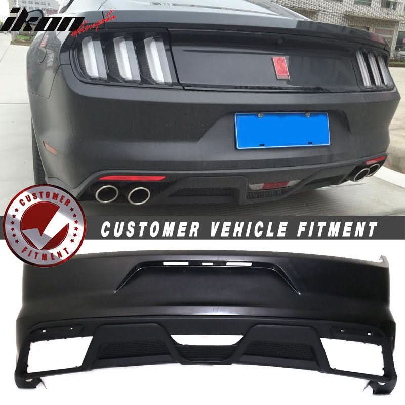 2015-2016Â Ford Mustang GT350 Black Front Rear Bumper Conversion PP