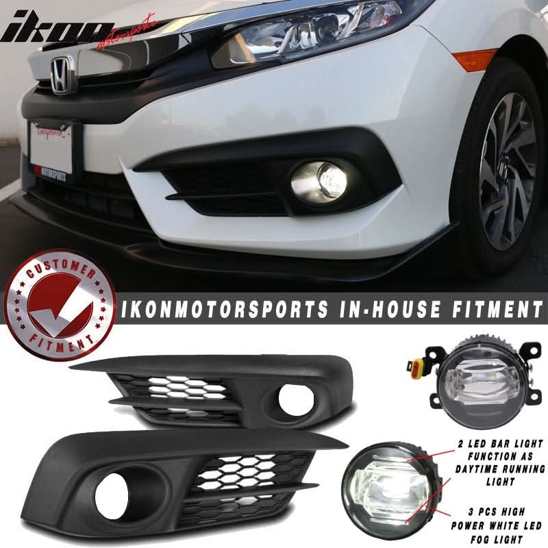2015-2016Â Honda Civic 4Dr 2Dr Fog Light And Fog Cover US Model ABS