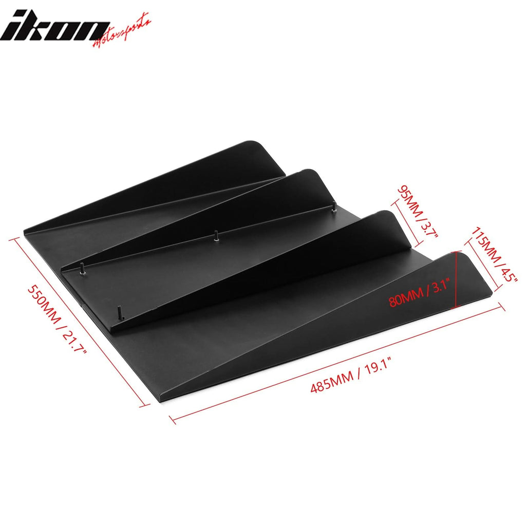 Universal Unpainted 22x20" Rear Bumper Lip Diffuser Assembly Cover ABS