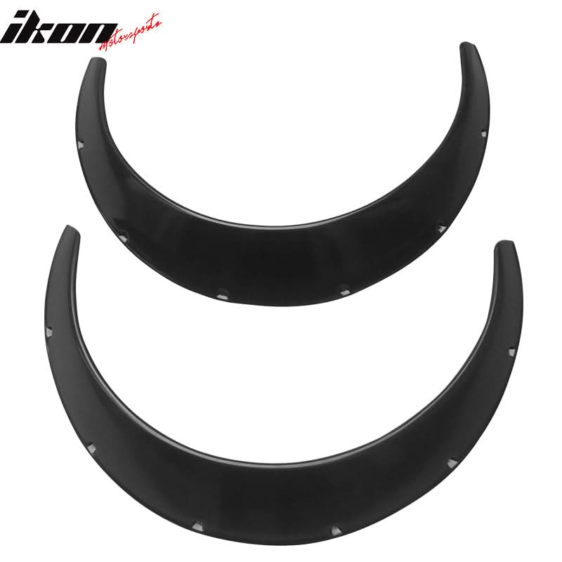Universal Fit 90MM 2PC Rear Fender Flares Wide Body Wheel Arches PP