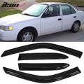 1998-2002 Toyota Corolla Sedan Window Visor Slim Style Acrylic 4Pc Set