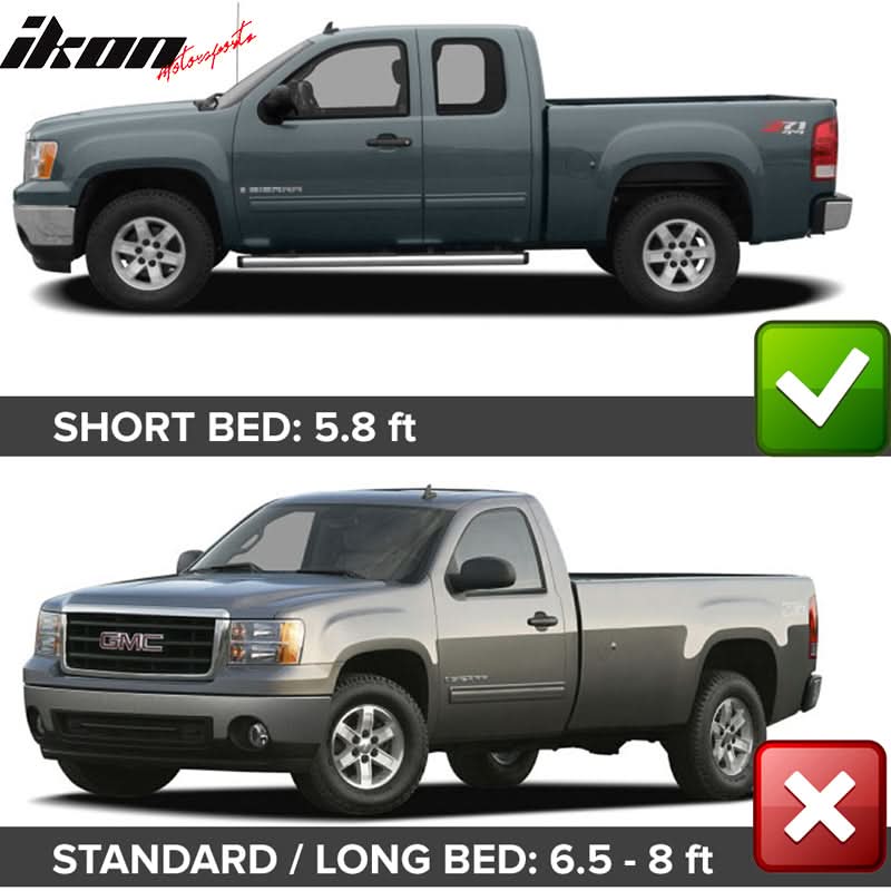 2007-2013 GMC Sierra 1500 Short Bed 69.3" 4PCS Fender Flares Bodykit